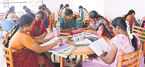 A file picture of candidates preparing for UPSC exam in Tiruchy | Express