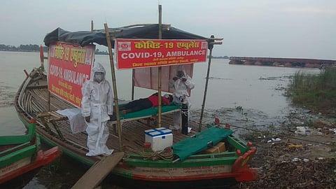 A Covid-19 boat ambulance (Photo | EPS)