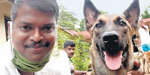 Maya is the first cadaver search dog of Kerala Police.