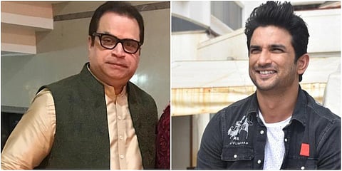 Producer Ramesh Taurani (L) and late actor Sushant Singh Rajput. (Photo| IANS and Twitter)