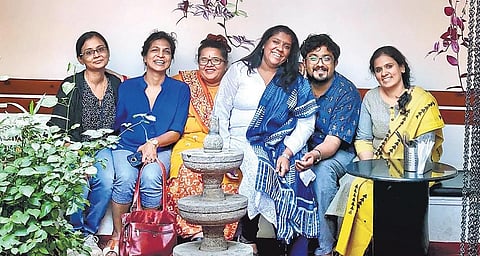 (Left to right) Sowmya Srinivasan, Aparna Athreya, Shylaja Sampath, Aparna Jaishankar, Vikram Sridhar and Lavanya Prasad