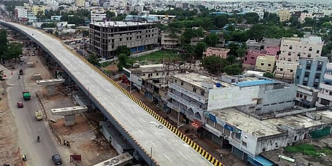 Minister KT Rama Rao inaugurated Bairamalguda RHS flyover. (Photo | EPS)