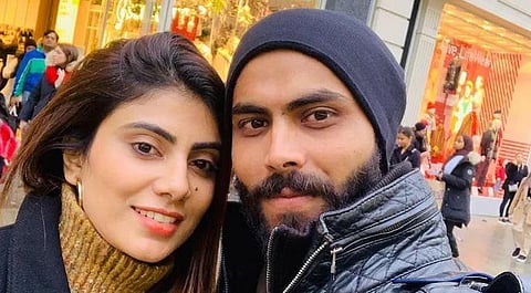 Rivaba Jadeja was involved in a heated argument with a police constable on Monday in Rajkot (@ravindra.jadeja Photo)