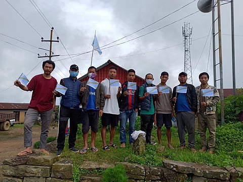 A group of students celebrating 'Naga Independence Day'