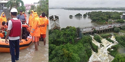 This is how heavy rainfall and floods have caused havoc in Andhra Pradesh and Telangana while Godavari river's water levels continue to rise at an alarming rate. (Express photos by S Senbagapandiyan and by special arrangement)