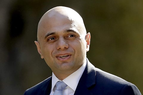 Britain's former finance minister Sajid Javid (File photo | AP)