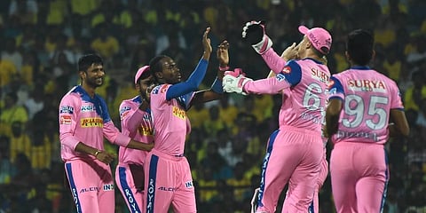 Rajasthan Royals players in action. (FIle Photo | Ashwin Prasath, EPS)