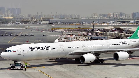 Iranian airliner Mahan Air Airbus A340 aircraft.