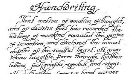 The entry submitted by Mohanan Nair for the World Handwriting Competition 2020  