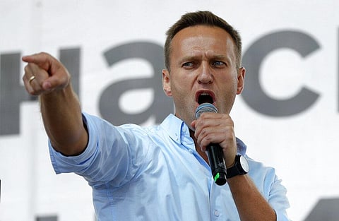 Navalny's spokeswoman's Kira Yarmysh said Navalny had been placed in a coma on a ventilator and that tests were being carried out. (File Photo | AP)