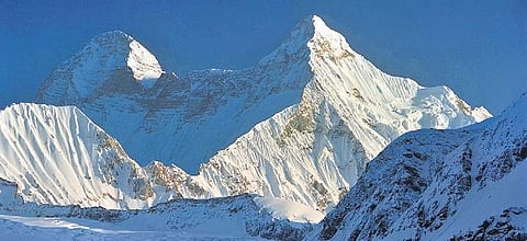 A view of the Nanda Devi and Nanda Devi East twin peak. (File photo| PTI)