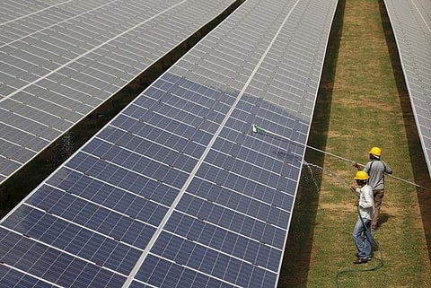 The conversion of solar energy into electricity and its storage at a very low cost is an integral part of renewable energy researches. (File Photo | AP)