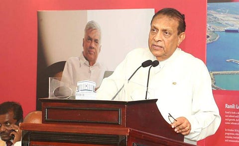 Former Sri Lanka Speaker Karu Jayasuriya. (Photo courtesy: Twitter@karu_jayasuriya)