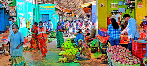 The Koyambedu market before it was shut down (File photo| EPS)