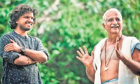 Sooraj Santosh with Peruvanam Kuttan Marar