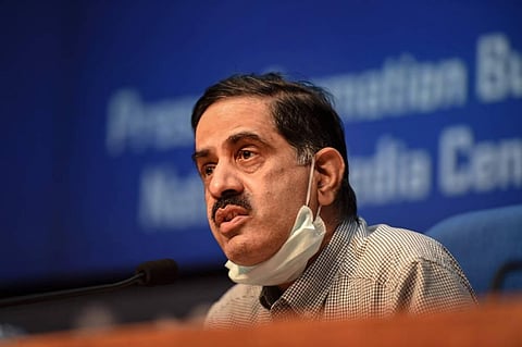 Indian Council of Medical Research (ICMR) DG Dr Balram Bhargava addresses a press conference in New Delhi Tuesday. (File | PTI)