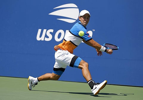 Kei Nishikori, of Japan, returns a shot. (Photo | AP)