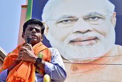 Ex-IPS officer Annamalai who joined BJP. (Photo | U Rakesh Kumar, EPS)