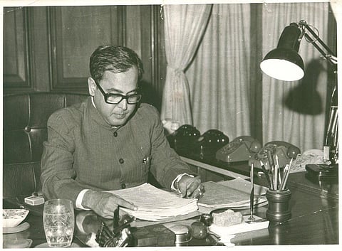 Born on December 11, 1935 in the small village of Mirati in West Bengal's Birbhum district, Pranab Mukherjee received early lessons in life from his freedom fighter parents. (Photo | Express archives)