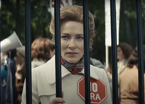 Cate Blanchett plays Phyllis Schlafly in the series 'Mrs America'. (Photo | Screengrab, YouTube)