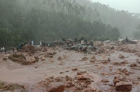 The Air Force's service was sought after reports of estate workers being trapped under debris surfaced. (Photo | EPS)