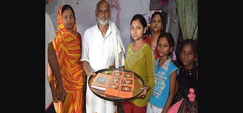 Mahavir was pleasantly surprised while getting the first offering of the Bhoomi Pujan. (Photo | Special Arrangement)