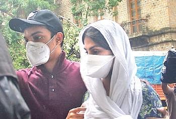 Actress Rhea Chakraborty arrives at ED office in Mumbai | PTI