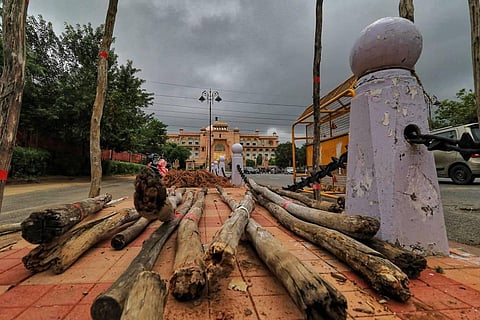 Preparations underway for a special session of Rajasthan Assembly amid a political crisis triggered by former Congress leader Sachin Pilot in Jaipur Saturday Aug. 8 2020. (Photo | PTI)