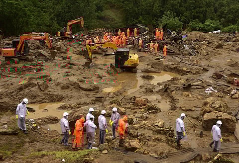 The search by NDRF and fire and rescue service is underway. (Photo | EPS)