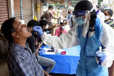 Karnataka’s caseload contribution is high as testing has also gone up drastically., as per state experts. (Photo | Nagaraja Gadekal/EPS)