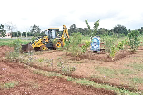 The land where Vishnuvardhan's memorial is coming up at Halalu village near Udbur on the outskirts of Mysuru.