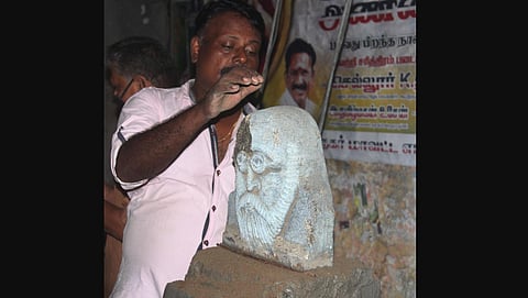 The issue revolved around a damaged 0.5ft Periyar bust made of stone. (Photo | KK Sundar, EPS)