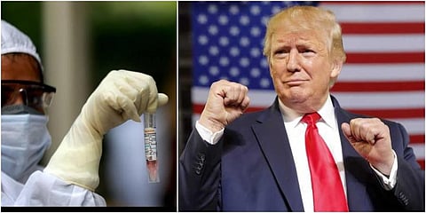 US President Donald Trump said Tuesday that a coronavirus vaccine may be available within a month. (File Photos)