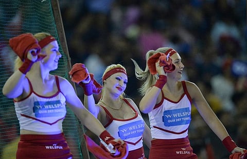 Cheerleaders of Kings XI Punjab dance during the 2019 Indian Premier League. (Photo | AFP)