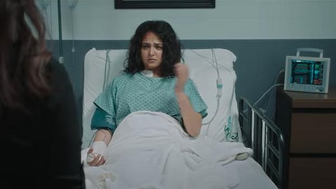 Actress Anushka Shetty in a still from 'Nishabdham' (Photo | YouTube screengrab)