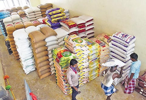 Shops at the market were allowed to open on Thursday to carry out cleaning work and to clear all the old stock                                 | r satish babu