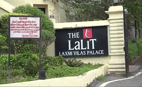 The district administration has put a board outside hotel mentioning about the court's decision. (Photo | Ram Singh )