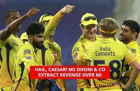 MS Dhoni hasn't lost an ounce of his leadership acumen even after a 437-day hiatus as his battle-hardened CSK outfit beat Mumbai Indians in IPL 2020 opener. (Photo | PTI)