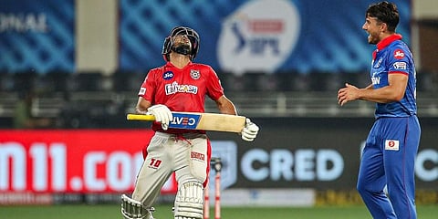 Mayank Agarwal orchestrated one of the great IPL chases to take his team knocking on the door of victory. KingsXI Punjab needed one run to win with three balls remaining. That was when Marcus Stoinis bowled a dot before picking two wickets in as many balls to send it to a Super Over. (Photo | PTI)