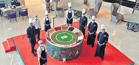 Conrad’s cake mixing festivities resembled a stadium