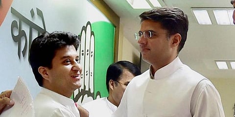 Former Congress leaders Jyotiraditya Scindia (L) and Sachin Pilot. (File Photo)