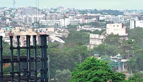 File photo of Telangana's old secretariat demolition