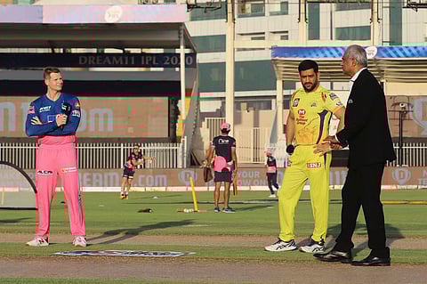 Dhoni opted to bowl first against Rajasthan Royals. (Photo | IPL)