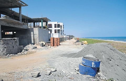 Unauthorized constructions continue to mushroom on Muttukadu coast in ECR violating CRZ rules | r satish babu