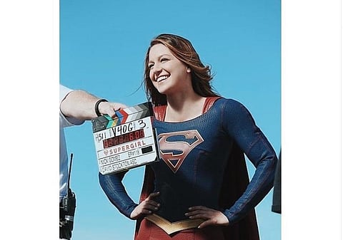 Actress Melissa Benoist as 'Supergirl'