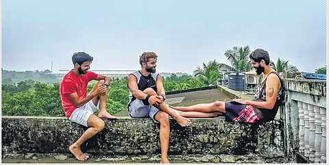 Trekmunk founders Oshank Soni, Mohit Goswami and Harshit Patel