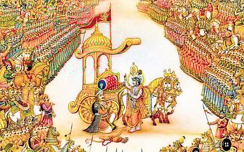 The Bhagavad Gita is a dialogue between two close friends, a style that encourages questioning, reflection and exploration.