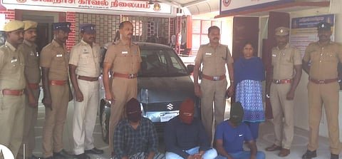 The three men were arrested, remanded and taken to the Tirupur District Jail on Sunday morning.