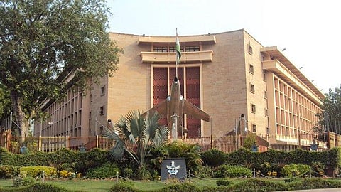 Indian Air Force Headquarters (Vayu Bhawan), Rafi Marg, New Delhi. (Photo | Twitter/@IAF_MCC)