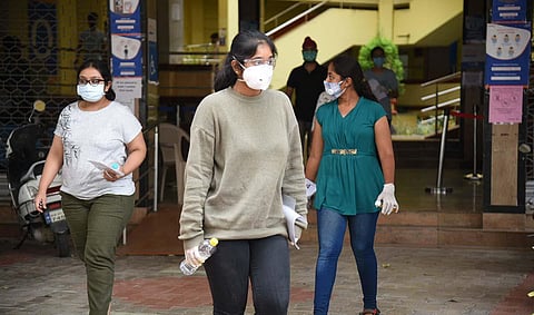 Students appear for the CLAT 2020 in Bengaluru. (Photo | Nagaraja Gadekal, EPS)